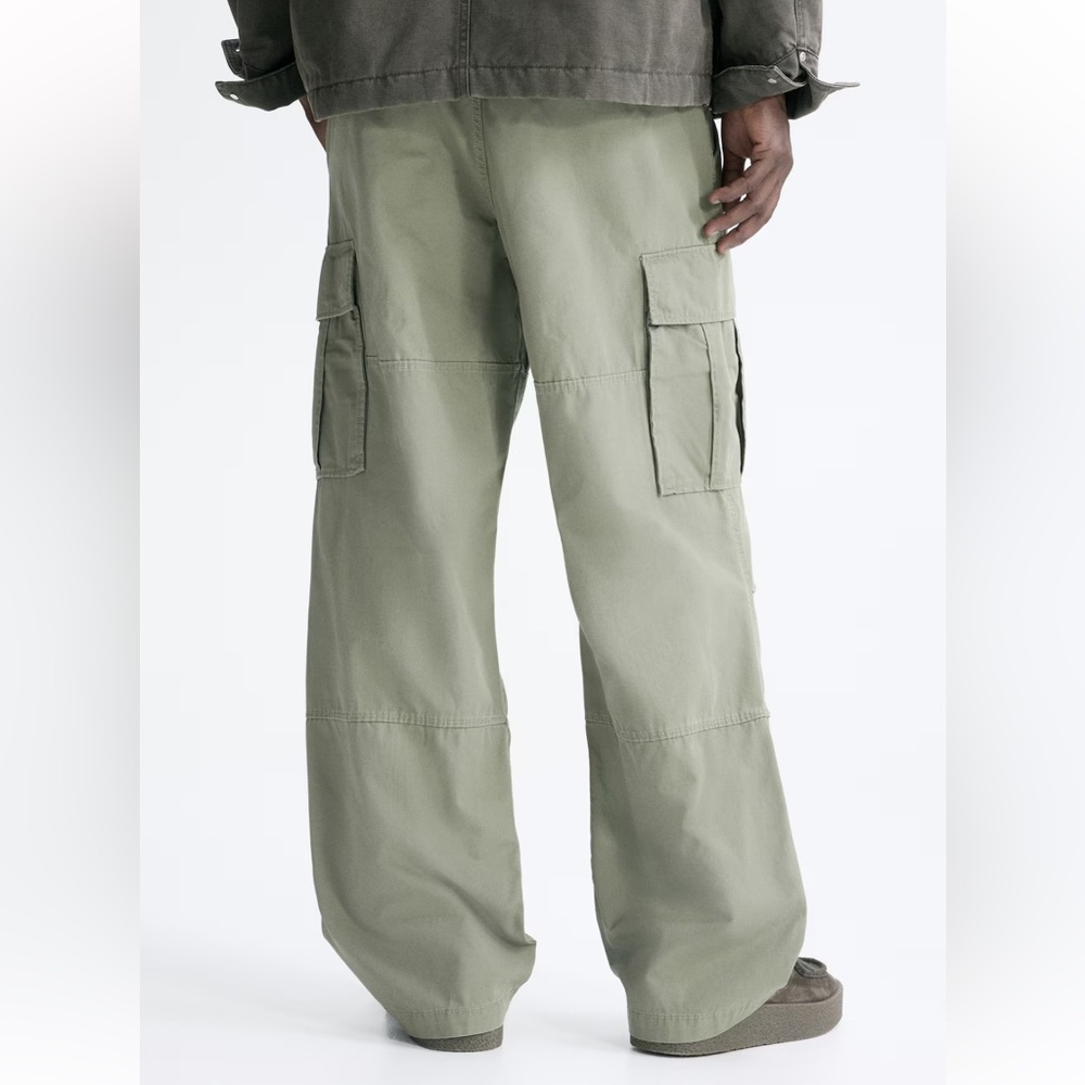H&M Cotton Cargo pants green M - Picture 6 of 6